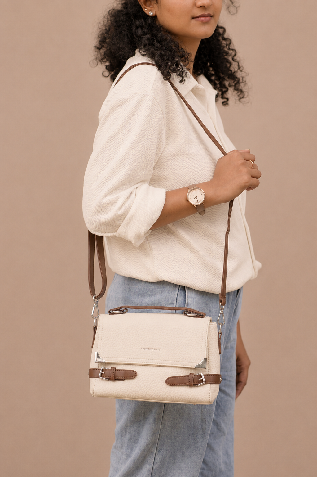 Elora Textured Satchel Bag