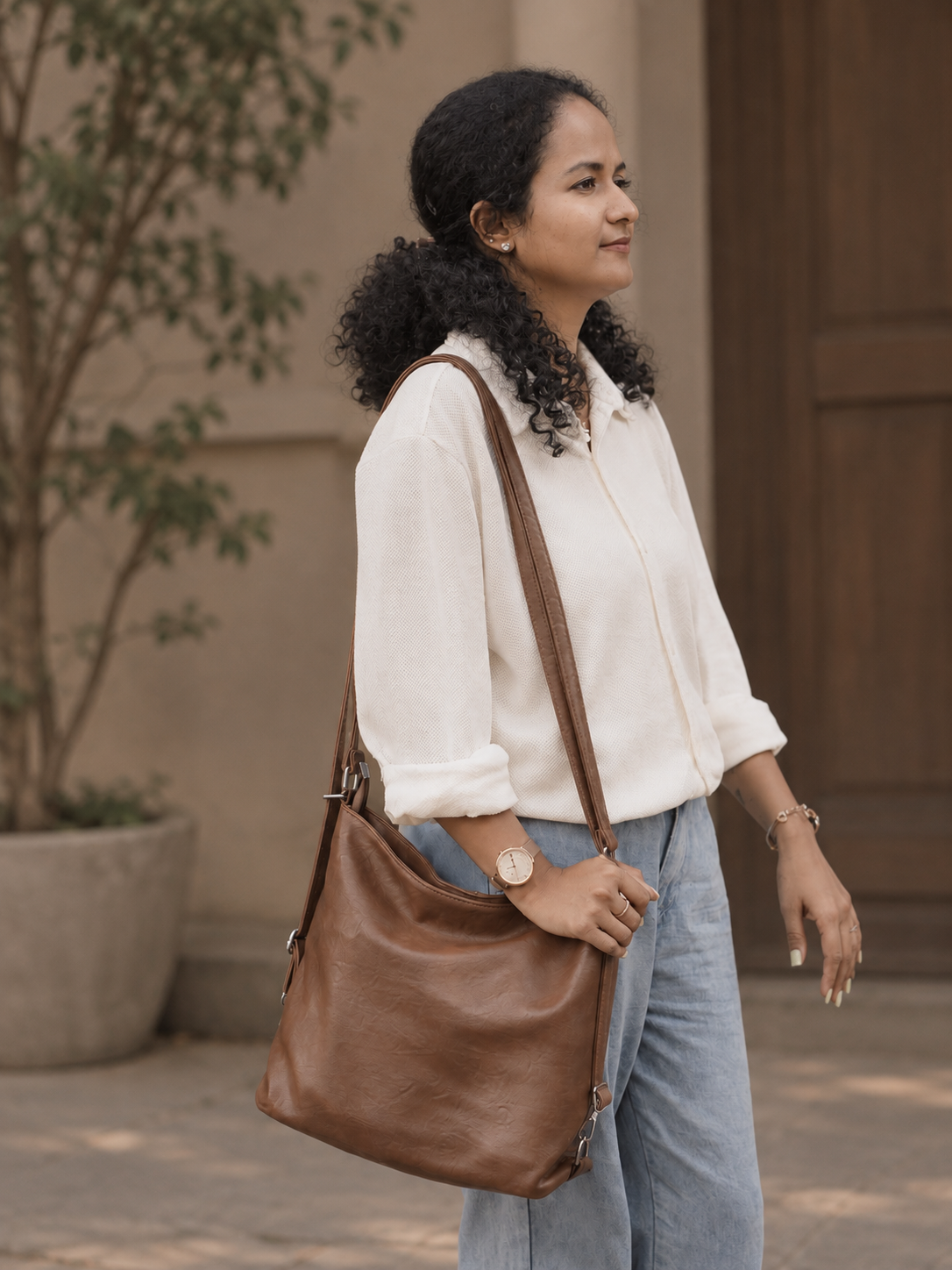 3-in-1 Convertible Bag – Mocha Brown