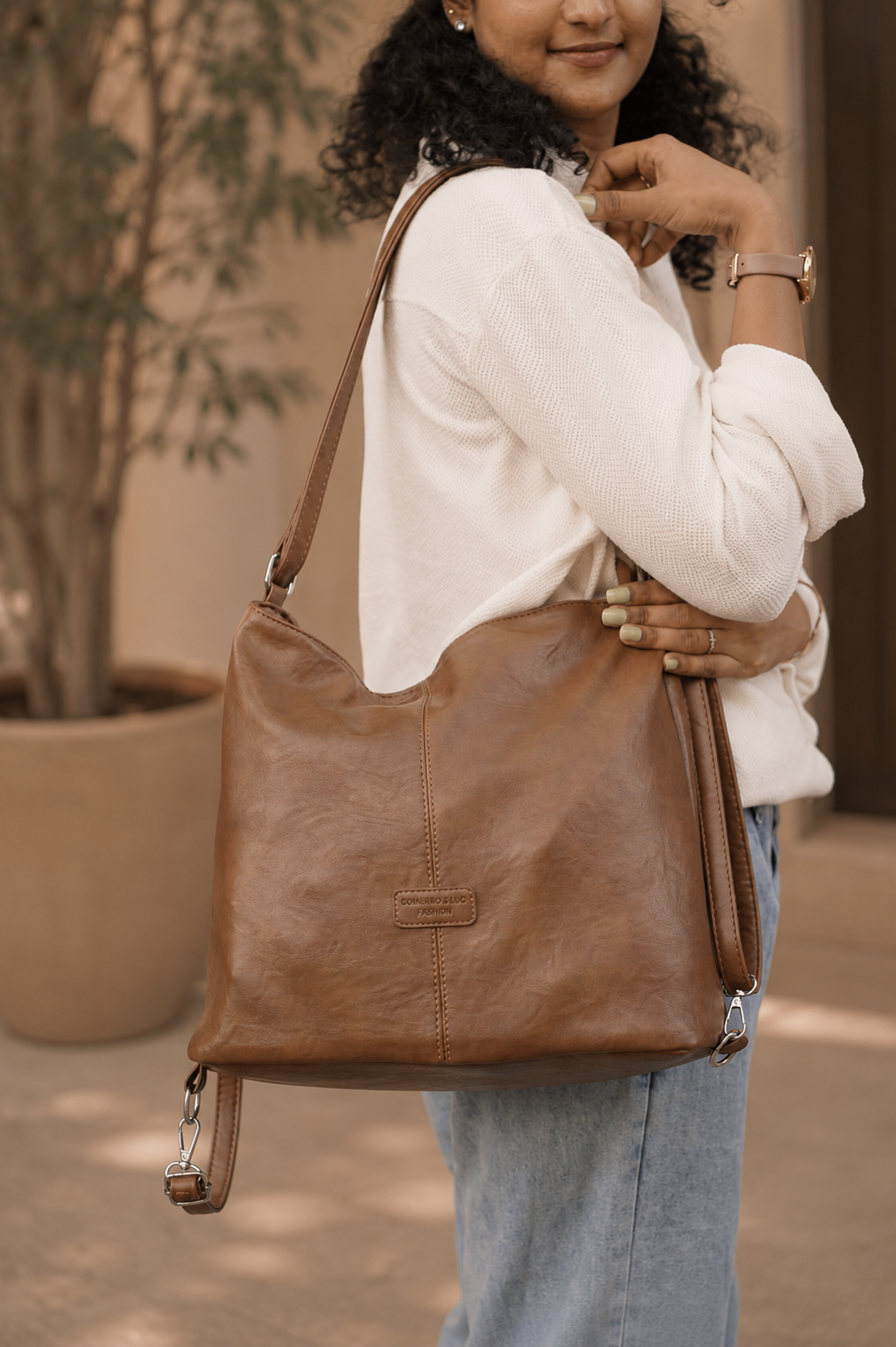 3-in-1 Convertible Bag – Mocha Brown