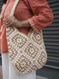sand aria Crochet Tote Bag