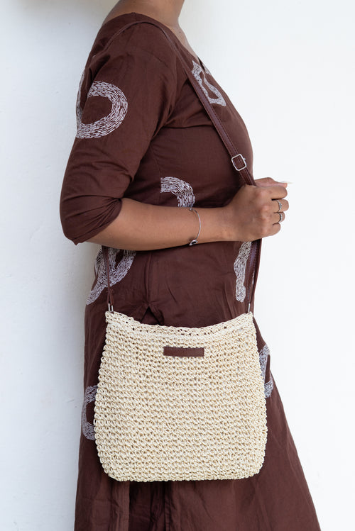 Coastal Weave Sling Bag